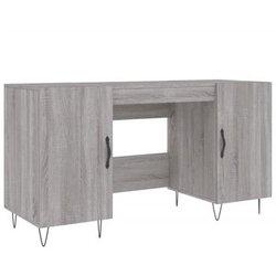 Escritorio Sonoma 140x50x75 cm madera multicapa gris