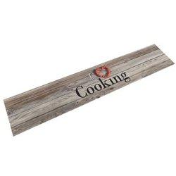 Alfombra de cocina lavable gris de cocina 60x300 cm terciopelo