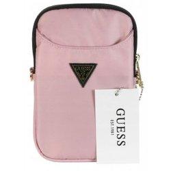 Funda Bolso Guess Para Teléfono Modelo Nylon Color Rosa Con Logo Triángulo Gupbntmllp