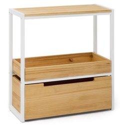 Consola BOX FURNITURE iCub ECO (Blanco - Madera y Acero - 70 x 32 x 75 cm)