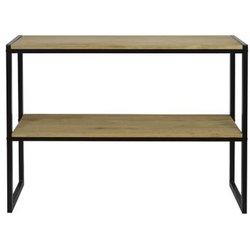 Consola BOX FURNITURE iCub (Negro - Madera y Acero - 100 x 32 x 75 cm)