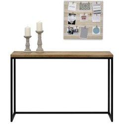 Mesa Consola DS MUEBLES Icub - industrial vintage negra (30x120x80cm)