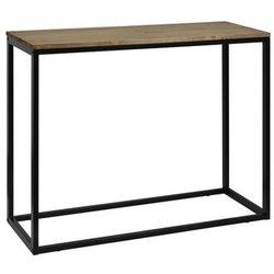 Consola DS MUEBLES iCub (Negro - 35 x 120 x 82 cm - Madera y Metal)