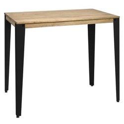 Consola BOX FURNITURE Lunds (Negro - Madera y Acero - 70 x 39 x 110 cm)