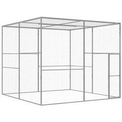 Jaula Para Gatos Acero Galvanizado 3x3x2,5 M Vidaxl