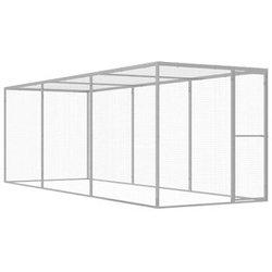 Jaula para gatos 4,5x1,5x1,5 m en acero galvanizado