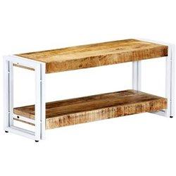 Mueble Para Tv De Madera Maciza De Mango 90x30x40 Cm Vidaxl