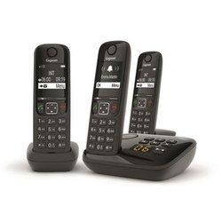 Gigaset AS690A Trio Teléfono DECT/analógico Negro