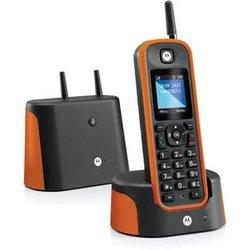 Motorola O201 Teléfono Dect Identificador De Llamadas Negro, Naranja