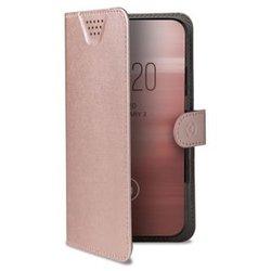 Celly Wally One Xxl Funda Para Teléfono Móvil 14 Cm (5.5') Libro Rosa