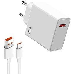 Cargador Turbo Fast Charge Usb Carga para Xiaomi PHONECARE Blanco