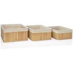 Andrea House Ba68264 Set De 3 Cestas De Baño De Bambú