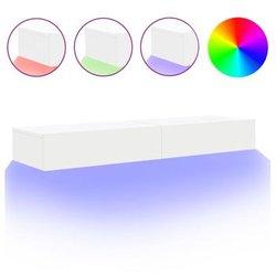 Muebles De Tv Con Luces Led 2 Unidades Blanco 60x35x15,5 Cm Vidaxl