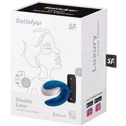 Estimulador SATISFYER Double Love Casais Luxury Azul