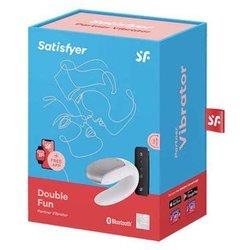 Satisfyer Double Fun Partner Vibrator White 1ud