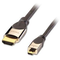 Cable HDMI LINDY (Micro HDMI D - 2 m - Negro)