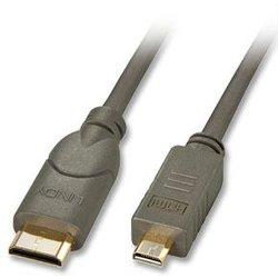 Cable HDMI LINDY (Micro HDMI D - 1.5 m - Negro)