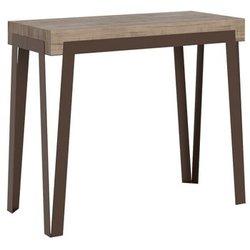 Consola extensible 90x40/196 cm rio small roble natural estructura antracita