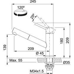 Franke Orbit Doccia Acero Inoxidable