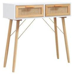 Mesa Consola VIDAXL Blanco Madera contrachapada (80x30x75 cm)