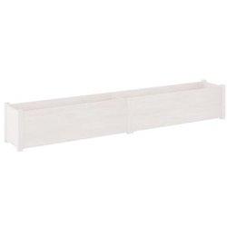 Jardinera De Madera Maciza De Pino Blanca 200x31x31 Cm Vidaxl