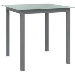 Mesa de jardín VIDAXL Gris Aluminio (80x80x74 cm)