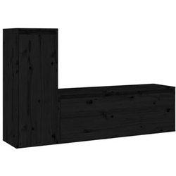 Conjunto 2 Mueble de TV VIDAXL Negro Madera (100x30x35 cm)