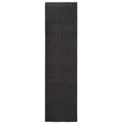 Alfombra de sisal natural negro 80x300 cm