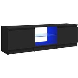 Mueble Para Tv Con Luces Led Negro 120x30x35,5 Cm Vidaxl