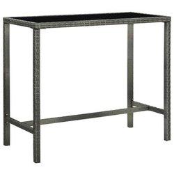 Mesa alta de cocina VIDAXL Gris Poli Ratán (130x60x110 cm)