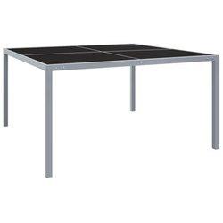 Mesa de jardín VIDAXL Gris Acero (130x130x72 cm )