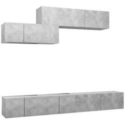 Muebles de puerta TV Set 6 piezas de hormigón de madera gris multicapa