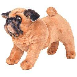 Perro Pug De Peluche De Pie Marrón Claro Xxl Vidaxl