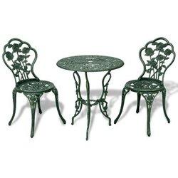 3 PCs verde fundido a troquel de aluminio Bistro Set