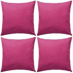 Almohadas de exterior 4 piezas 45x45 cm Rosa