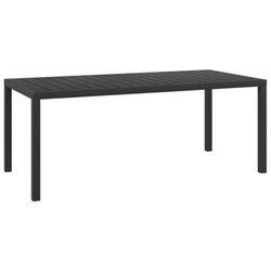 Mesa Jardin VIDAXL Negro WPC (185x90x74 cm)