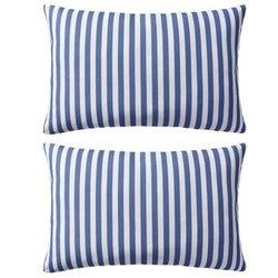 Striped Print 2 unidades cojines al aire libre 60x40 cm azul