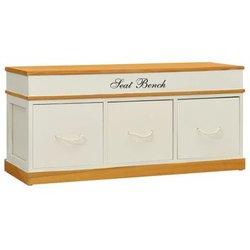 Banco baul VIDAXL Blanco Madera