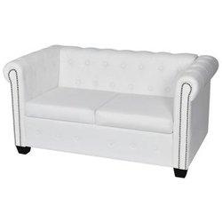 Sofa VIDAXL Blanco Cuero artificial