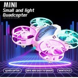 Mini Ufo Drone Con Luz Led (modelo: Y3 - Duración De La Batería: 6 Min - Azul)