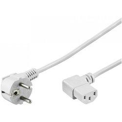 Goobay Cable de Alimentación para CPU Acodado CEE7/C13 2m Blanco