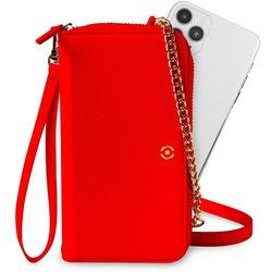 Celly Venere Bolso con Cremallera Rojo para Smartphones hasta 6.5"