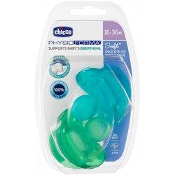 Chicco Chupete Physio Soft Silicona Azul 16-36M 2U