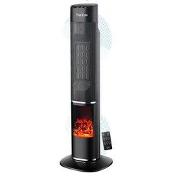 Termoventilador Thermal Black Fiordo Helios Home 2000W Con Mando Negro Ø26x85 Cm