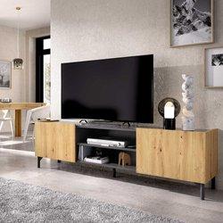 Mueble Bajo De Tv Astral Grafito/Nordic 45,2X160,8X35 Cm