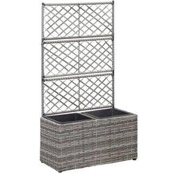 2 sartenes cama levantada 58x30x107cm Polyrattan gris