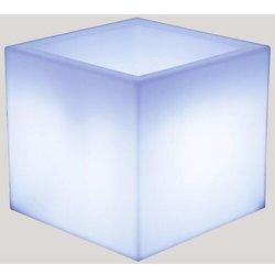 Newgarden Macetero cuadrado con luz y carga solar exterior luz rgb 40x40x36 cm