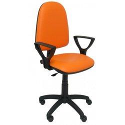 Silla Ayna similpiel naranja con brazos