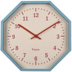 Reloj de pared octágono azul 30 cm