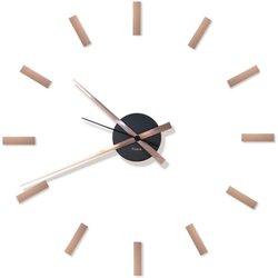 Reloj de pared adhesivo marrón 40 cm